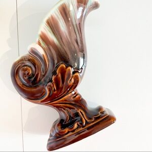 VINTAGE Royal Ariston Seashell Art Deco Glazed Mid-Century Modern Vase